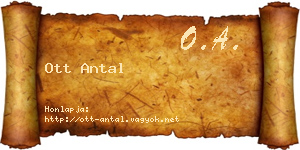 Ott Antal névjegykártya