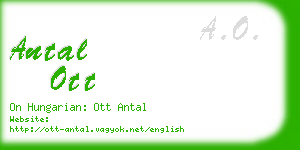 antal ott business card